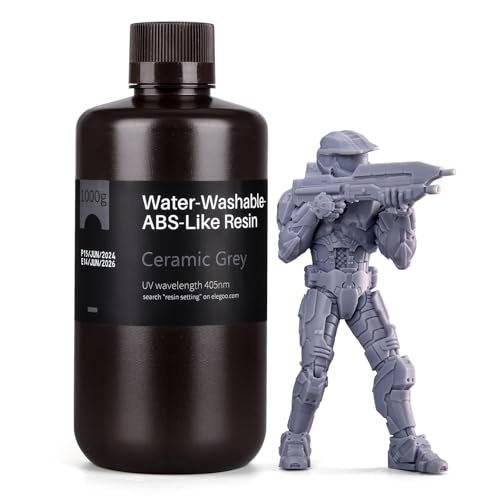 ELEGOO Wasser Waschbares ABS-Like Resin Grau 1000g von ELEGOO