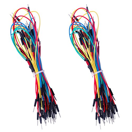 Elegoo 130er Jumper Wire Male Male Steckbrücken Breadboard Jumperkabel 30AWG Wiederverwendbare Farbige Drähte für Steckbrett von ELEGOO