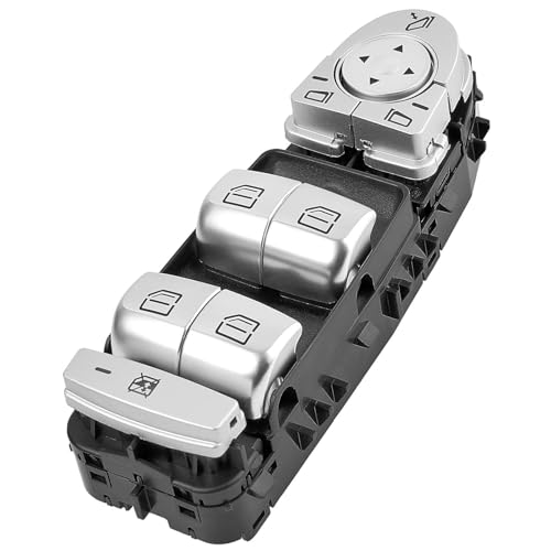 Auto Fensterheberschalter Für Für W205 W253 W213 W222 C E Klasse 4 Türer Limousine A2229056800 A2059056811(SILBER) von ELEKMPMGTD