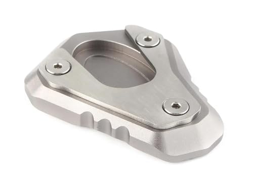 ELEKMPMGTD Für ER-6F ER-6N ER6F ER6N 2013 2014 2015 2016 2017 Motorrad Kickstand Seite Stehen Verlängerung Platte Enlarger Pad Ständervergrößerungsplatte(Grau) von ELEKMPMGTD