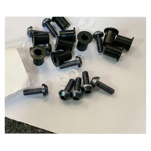 ELEKMPMGTD Für Suzuki GSXR 600 750 1000 K1 K2 K3 K4 K5 K6 K7 K8 K9 5mm 10PCS Motorrad Windschutzscheibe Windschutzscheibe Schrauben Schrauben Mutter Verschluss Verkleidungsschraubensatz(Grau) von ELEKMPMGTD