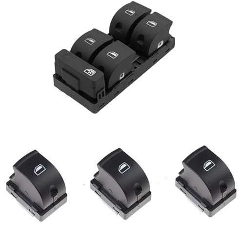 Auto Elektrischer Fensterheberschalter Für A3 2004-2013 A6 2004-2011 S3 S6 Q7 4F0959855 4F0959851 Auto Elektrische Power Master Fensterheber control Schalter taste(Without Chrome set) von ELEKNZBZTG