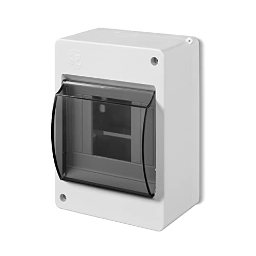 ELEKTRO-PLAST Aufputz Kleinverteiler Verteilerkasten Sicherungskasten 1-reihig 4 Module IP30 Hellgrau ELEKTRO-PLAST Aufputz Kleinverteiler Verteilerkasten Sicherungskasten 1-reihig 4 Module IP30 Hellgrau von ELEKTRO-PLAST