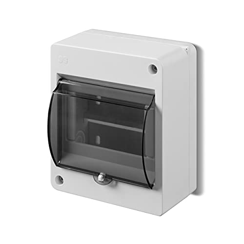 ELEKTRO-PLAST Aufputz Kleinverteiler Verteilerkasten Sicherungskasten 1-reihig 5 Module IP30 Hellgrau von ELEKTRO-PLAST