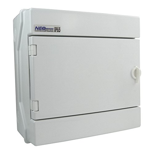 ELEKTRO-PLAST Feuchtraumverteiler Verteilerkasten RH-8/B 8 Module IP65 Aufputz VDE 4224 16A 3-phasig Kunststoff Elektrische Verteilerdose Elektroverteiler Sicherungskasten von ELEKTRO-PLAST