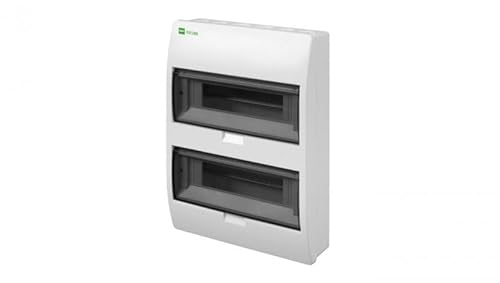 Elektro-Plast Sicherungskasten Klarsichtdeckel IP40 Verteilerkasten Aufputz AP Unterverteilung 24 Module 2-reihig von ELEKTRO-PLAST