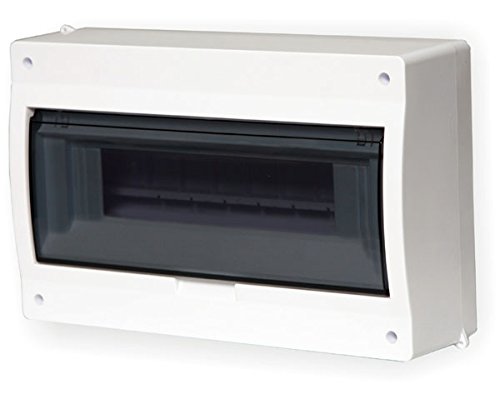 Sicherungskasten Kleinverteiler IP40 Feuchtraum Aufputz Verteilerkasten 400V AP 2503-01: 1-reihig für 12 Module von ELEKTRO-PLAST