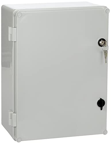 ELEKTRO-PLAST Schaltschrank mit Schloss UNI-1 Verteilerschrank 400x300x160 mm Industriegehäuse Leergehäuse Schaltkasten 43.1 IP65 5719, Grau von ELEKTRO-PLAST