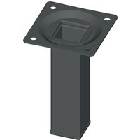 Element System - Möbelfuß schwarz ral 9005 25 x 25 mm Höhe 500 mm Anschraubplatte von ELEMENT SYSTEM