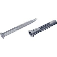 Element System - 11602-00000 Schraubenset 11602 4,5x60 mm Stahl verzinkt mit Dübel von ELEMENT SYSTEM