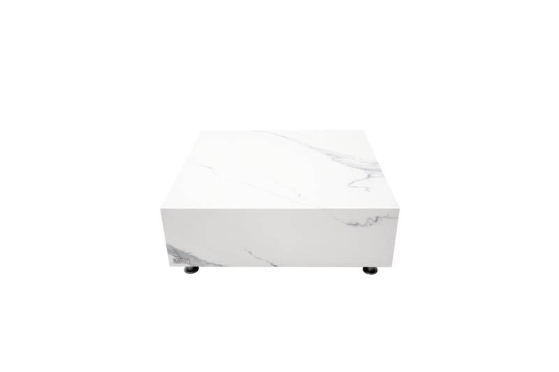 ELEMENTI Couchtisch BIANCO Tisch, Porzellan-Marmor, hochglanz, pflegeleicht, langlebig (1-St., Couchtisch aus Beton), Bianco Weiß,Marmor von ELEMENTI