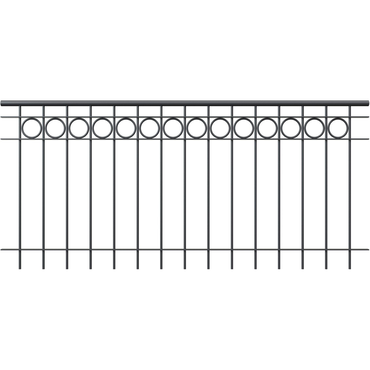 Eleo Geländer Belluno 192,5 cm x 90 cm Pulverbeschichtet DB703 von ELEO