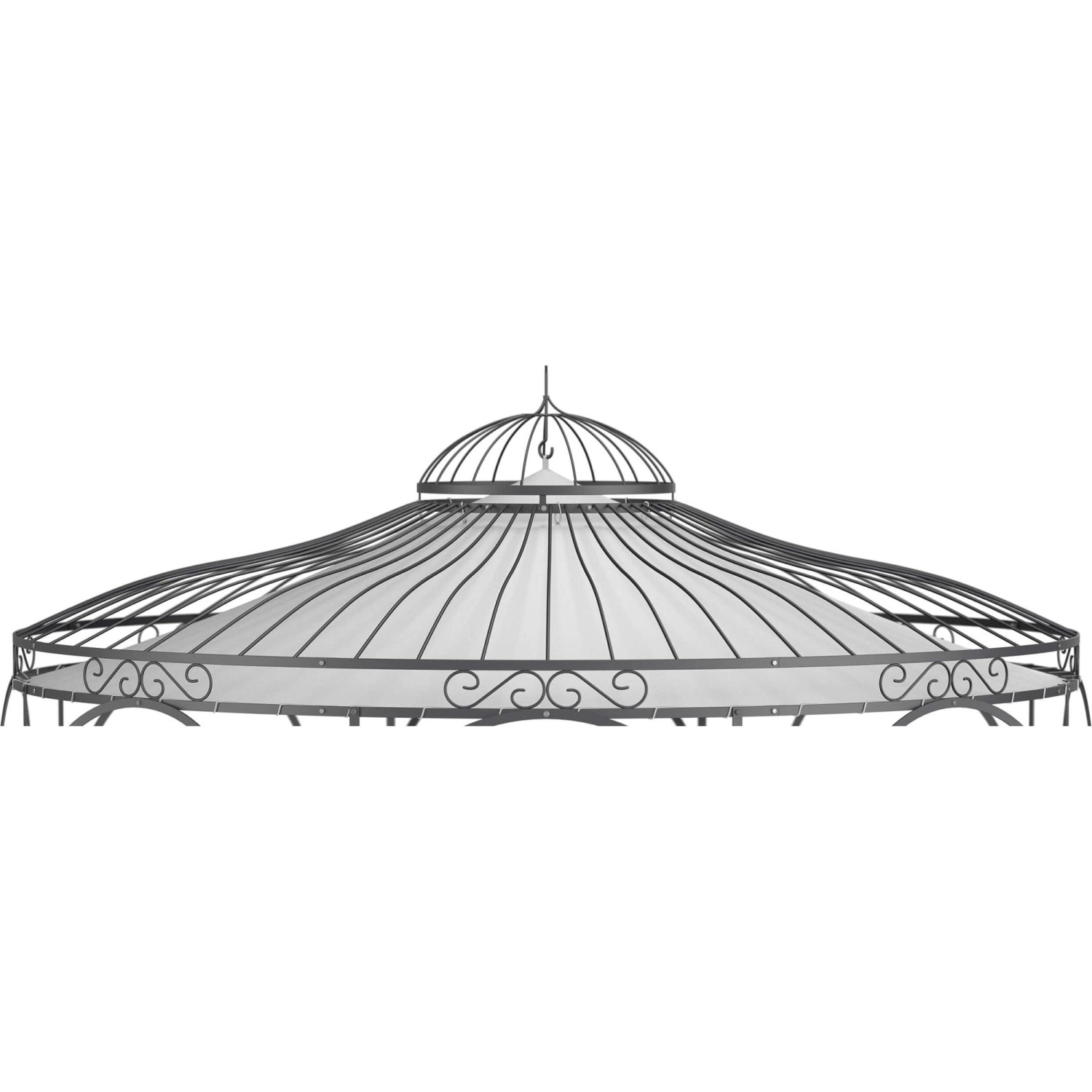 Eleo Sonnensegel Florenz Ø 370 cm für Pavillon Florenz Lichtgrau von ELEO