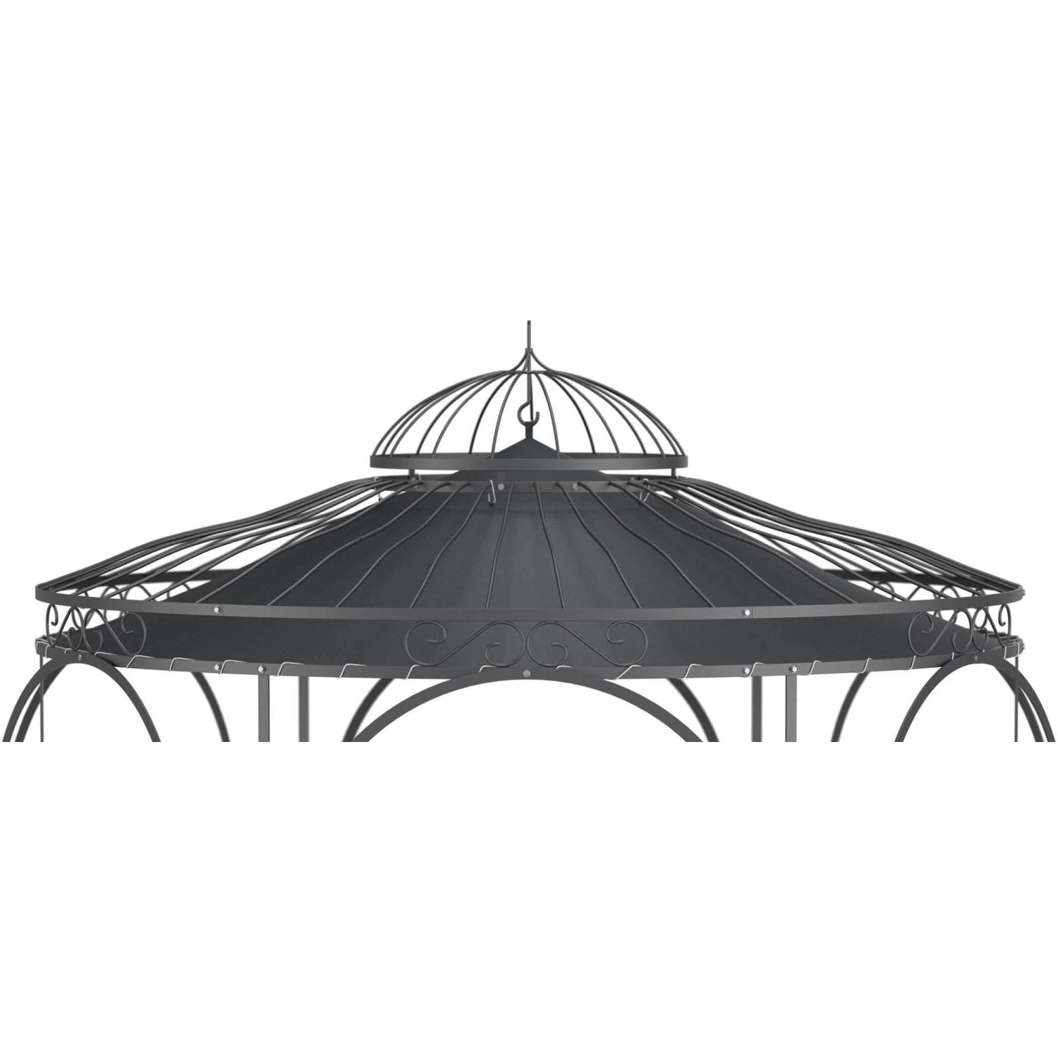 Eleo Sonnensegel Milano Ø 290 cm  für Pavillon Milano Anthrazit von ELEO