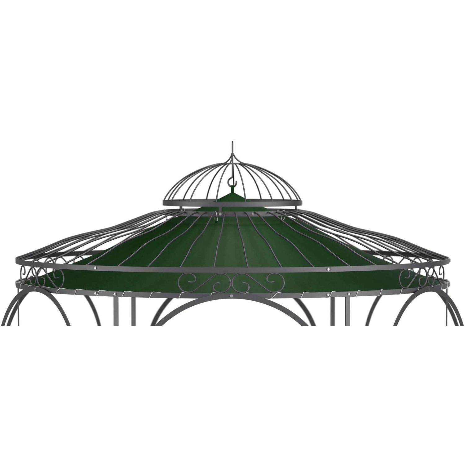 Eleo Sonnensegel Milano Ø 290 cm  für Pavillon Milano Dunkelgrün von ELEO