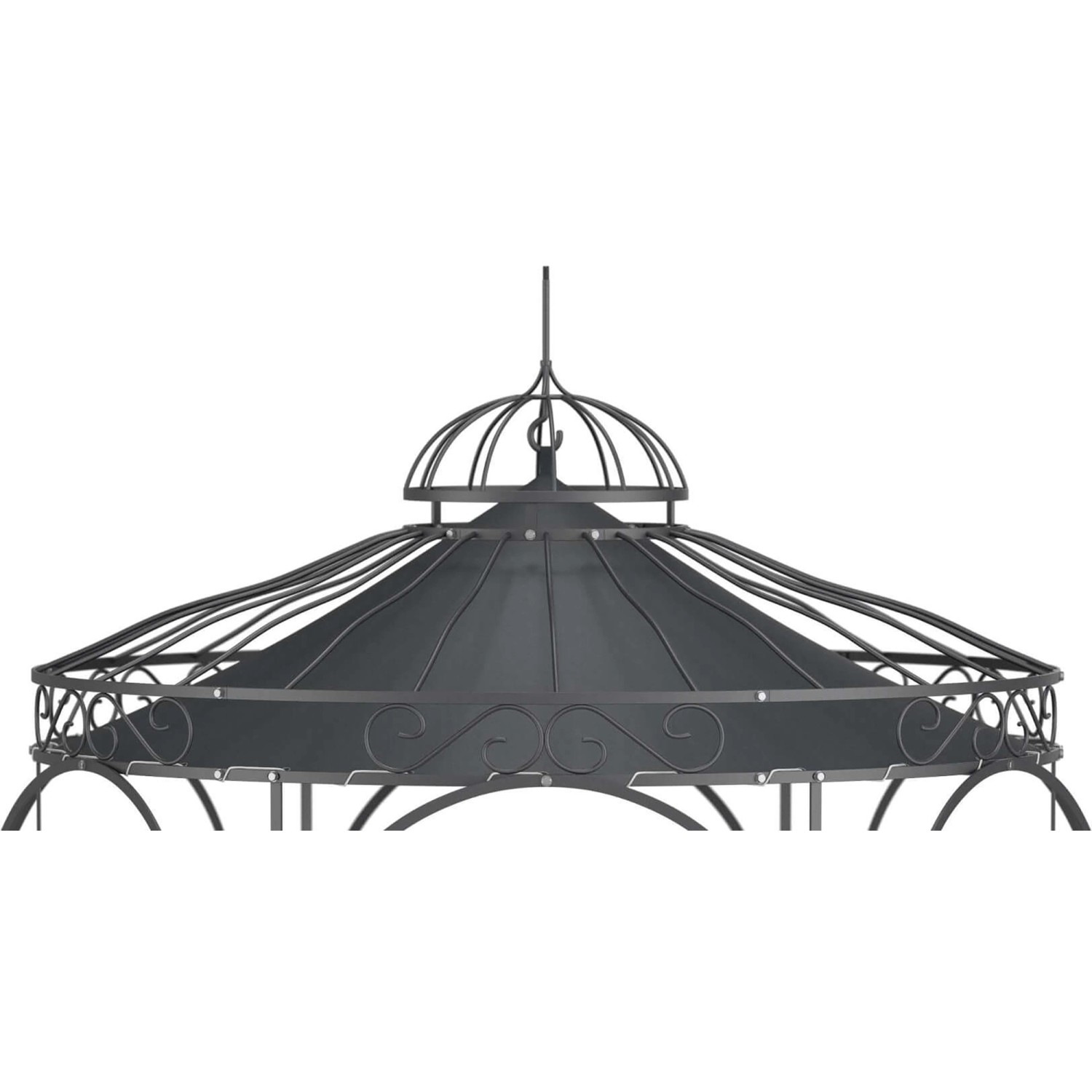 Eleo Sonnensegel Siena Ø 210 cm für Pavillon Siena Anthrazit von ELEO