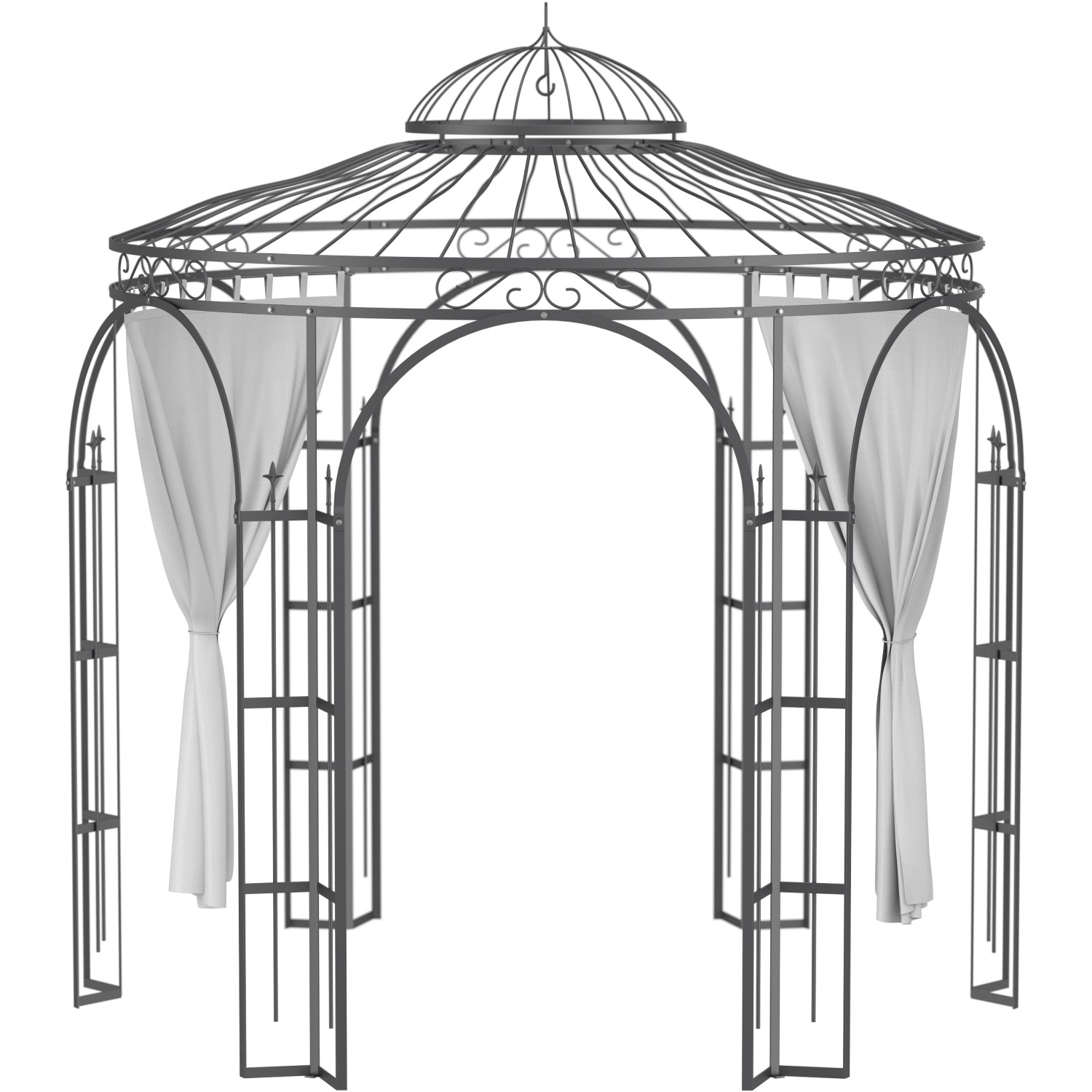 Eleo Vorhänge Polyester Lichtgrau 2er-Set für Pavillon von ELEO