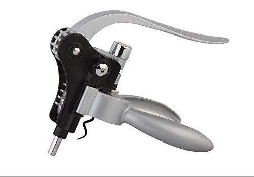 4in1 Flaschenöffner Rotwein Korkenzieher Weinflasche Hebel-Öffner mit Folienschneider Set perfekt für Connoisseur von Eleoption