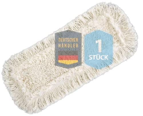 1 STÜCK Wischmopbezug Ersatzbezug Set Baumwolle für 40 cm Wischmop Klapphalter Made IN Europe, Bodenwischer Mop für Bodenbeläge wie Laminat Echtholzböden Dielen Putzlappen, Parkett Schrubber von ELES VIDA