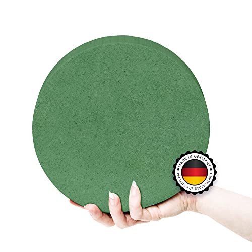 Blumensteckmasse Rund - Steckmasse TORTE 1 Stück 16 x 3,5 cm, Steckmoos, Steckziegel für Blumengestecke - Steckschwamm zum Basteln für Feiern, Auto, Hochzeit, Geschenke - PRODUZIERT IN DEUTSCHLAND Blumensteckmasse Rund - Steckmasse TORTE 1 Stück 16 x 3,5 cm, Steckmoos, Steckziegel für Blumengestecke - Steckschwamm zum Basteln für Feiern, Auto, Hochzeit, Geschenke - PRODUZIERT IN DEUTSCHLAND von ELES VIDA