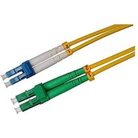 Elfcam - 0.5m Glasfaserkabel LWL-Patchkabel lc/apc auf lc/upc OS2 Singlemode Duplex 9/125µm lszh Gelb von ELFCAM