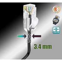 Elfcam - 25 m Slim Ethernet-Netzwerkkabel Cat 8 Rund Schwarz lan wan sftp 32AWG, 2000 MHz 40 Gbps mit Hochwertigen RJ45-Steckern Elfcam - 25 m Slim Ethernet-Netzwerkkabel Cat 8 Rund Schwarz lan wan sftp 32AWG, 2000 MHz 40 Gbps mit Hochwertigen RJ45-Steckern von ELFCAM