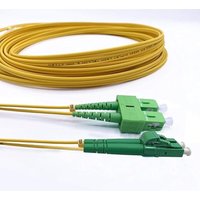 Elfcam - Glasfaserkabel 2m sc/apc auf lc/apc – OS2 Singlemode Duplex 9/125 µm, lszh, Gelb – LWL-Patchkabel für schnelle & zuverlässige von ELFCAM