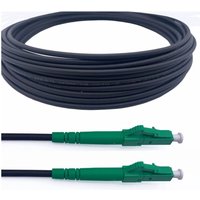 Elfcam - Glasfaserkabel 35m lc/apc auf lc/apc – OS2 Singlemode Simplex 9/125 µm, lszh, mit Stahlmantel, Schwarz – Robustes LWL-Kabel für zuverlässige von ELFCAM