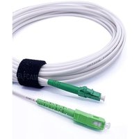 Elfcam - Glasfaserkabel 10m sc/apc auf lc/apc – OS2 Singlemode Simplex 9/125 µm, lszh, Weiß – LWL-Kabel für Hochgeschwindigkeits-Datenübertragung von ELFCAM