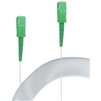 Elfcam - 20m Unsichtbares Glasfaserkabel sc/apc zu sc/apc – Singlemode 125µm OS2, Transparente Nylon-Ummantelung von ELFCAM