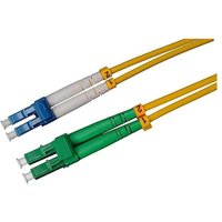 Elfcam - 25m Glasfaserkabel LWL-Patchkabel LC/APC auf LC/UPC OS2 Singlemode Duplex 9/125µm LSZH Gelb von ELFCAM