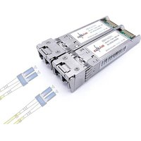 2er-Pack sfp+ Module 10 Gbps – lc/upc Singlemode OS2, 1310nm 10GBase-LR, bis zu 10 km, Kompatibel mit Freebox Ultra - Elfcam von ELFCAM