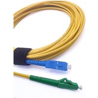 Elfcam - 5m Glasfaser-Kabel LC/APC auf SC/UPC Stecker für FRITZBox, Simplex 9/125μm OS2 Patchkabel, Lichtwellenleiter LSZH von ELFCAM