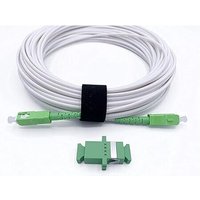 Elfcam - Glasfaserkabel SC/APC zu SC/APC - 1m (Weiß), Simplex Singlemode, mit Adapter, Kompatibel mit Livebox, SFR Box, Bbox von ELFCAM