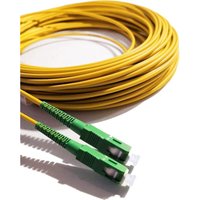 Elfcam Glasfaserkabel 20m SC/APC auf SC/APC Gelb – Singlemode 9/125 µm – Hochleistungs-LWL-Kabel von ELFCAM