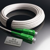 Elfcam Glasfaserkabel 25m SC/APC auf SC/APC Weiß – Simplex Singlemode 9/125 µm – Geschirmtes LWL-Patchkabel mit geringer Dämpfung von ELFCAM