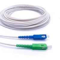 Elfcam - Glasfaserkabel sc-apc zu sc-upc - 200m (Weiß), Hochleistungs-Glasfaser-Patchkabel, 9/125 μm Singlemode von ELFCAM