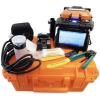 Elfcam - Glasfaserschweißgerät S10 - Kern-zu-Kern-Ausrichtung - 4 Motoren - 5' LCD-Bildschirm, 6400mAh Batterie, Kompatibel mit sm/mm/ds/nzds, von ELFCAM
