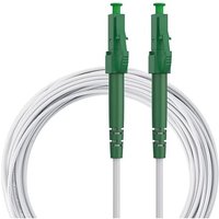 Elfcam - LWL-Kabel LC/APC zu LC/APC – 15m (Weiß), Simplex Singlemode 9/125μm LSZH Patchkabel von ELFCAM