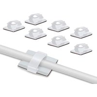 Elfcam - Verstellbare selbstklebende Kabelclips zur Glasfaserkabel-Organisation, Kabelführung für Zuhause oder Büro (50er-Pack) von ELFCAM
