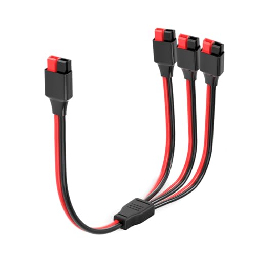 ELFCULB Anderson Y Kabel,12AWG 45A Anderson Verlängerungskabel 1 auf 3 Anderson Y Splitter(30cm) von ELFCULB