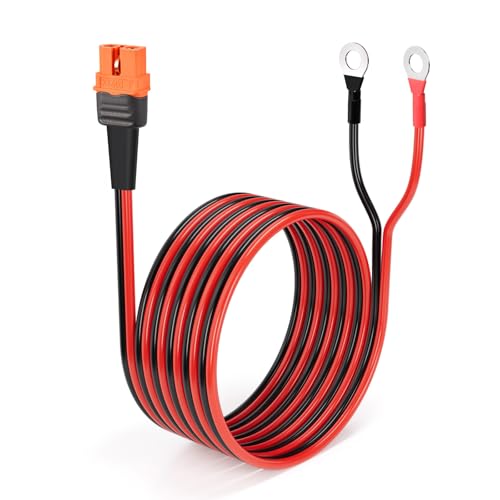 ELFCULB XT60i auf O-Ring-Terminal-Kabel, 12 AWG XT60i Buchse auf O-Ring-Stecker mit verzinntem reinem Draht für ferngesteuerte Batterien, tragbare Solar-Stromstation und Solarpanel (3 m) von ELFCULB