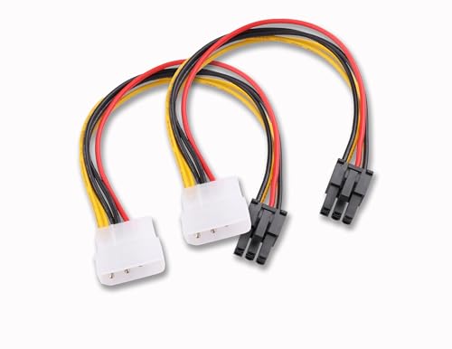 ELFJMZP 4 Pin Molex auf 6 Pin Grafikkarten GPU Stromversorgungskabel PCI-E Stecker Grafikkarten Adapter von ELFJMZP