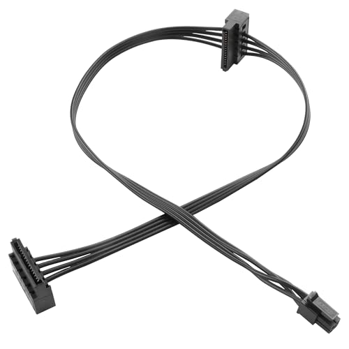 ELFJMZP 4-Pin auf Dual SATA Power Adapter Kabel - Kompatibel mit Station für HDD/SSD Erweiterung - 45cm Mini 4-Pin auf 2x SATA 15-Pin Stromversorgungskabel ELFJMZP 4-Pin auf Dual SATA Power Adapter Kabel - Kompatibel mit Station für HDD/SSD Erweiterung - 45cm Mini 4-Pin auf 2x SATA 15-Pin Stromversorgungskabel von ELFJMZP