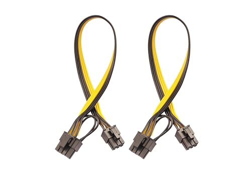 ELFJMZP 6 pin female to 8 pin (6+2) male PCI Express GPU power supply PCIe adapter cable, computer suitable cable von ELFJMZP