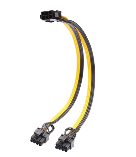 ELFJMZP 8 Pin auf Dual 8 Pin (6+2) PCIe GPU Power Adapter Kabel PCI Express Adapter Kabel Server Versorgung Verkabelung, Mining Card Versorgungsleitung von ELFJMZP