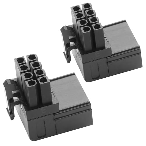 ELFJMZP ATX 8-pin female to 8-pin male 90-degree Angle connector Type B, desktop PC GPU graphics card power connector upward conversion (pack of 2) von ELFJMZP