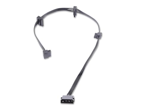 ELFJMZP Molex auf 4 x SATA-Strom-Splitterkabel, 52 cm, 18 AWG, verzinntes Kupfer, für PC/NAS/Server HDD/SSD Erweiterung ELFJMZP Molex auf 4 x SATA-Strom-Splitterkabel, 52 cm, 18 AWG, verzinntes Kupfer, für PC/NAS/Server HDD/SSD Erweiterung von ELFJMZP