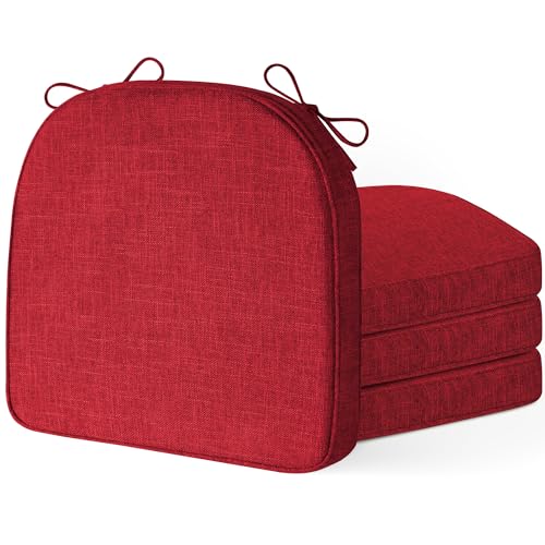 ELFJOY Stuhlkissen für Esszimmerstühle, rutschfest, Küchenstuhlkissen, 4er-Set, Sitzkissen mit Bändern, für Innen, Küche, Esszimmer, Büro ELFJOY Stuhlkissen für Esszimmerstühle, rutschfest, Küchenstuhlkissen, 4er-Set, Sitzkissen mit Bändern, für Innen, Küche, Esszimmer, Büro von ELFJOY