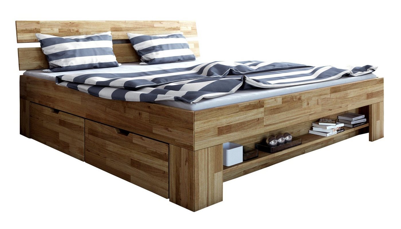 ELFO Bettgestell SARA, Wildeiche massiv geölt, 180 x 200 cm, mit 4 Schubladen ELFO Bettgestell SARA, Wildeiche massiv geölt, 180 x 200 cm, mit 4 Schubladen von ELFO